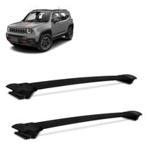 Rack de Teto Travessa Jeep Renegade 2015 a 2021 Alumínio Preto Larga