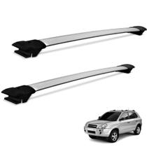 Rack de Teto Travessa Tucson 2004 a 2016 Alumínio Prata Larga