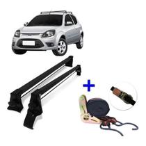 Rack de Teto Vhip Bagageiro Aço Ford Ka 2008 até 2013 + Cinta Catraca