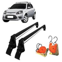 Rack De Teto Vhip Ford Ka 2008 Até 2013 + 2 Cintas Catraca