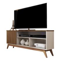 Rack de TV 50" 55" Retro para Apartamento Pequeno Malbec Wood Anto