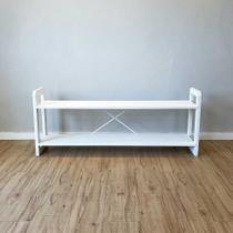 Rack de TV de Madeira Pinus Linea Branco