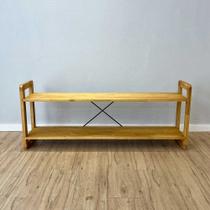 Rack de TV de Madeira Pinus Linea Nozes