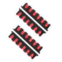 Rack de vara de pesca Simple Deluxe horizontal montado na parede vermelho Rack de vara de pesca Simple Deluxe horizontal montado na parede vermelho