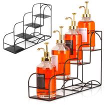 Rack de xarope de café Kimilus Iron, organizador de garrafas com 4 compartimentos