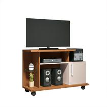 Rack Decorativo Compacto Smart TV até 26 Pol Cinamomo/Off White G26 - HB Móveis