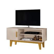 Rack Denver 1.1 Off White/Naturalle - Carmolar Móveis Rack Denver 1.1 Off White/Naturalle - Carmolar Móveis