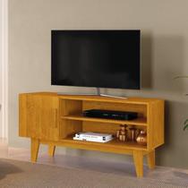 Rack Denver Moderno Estrtura em MDP/MDF Cor:Preto/Naturale
