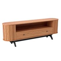 Rack Desiré 1 GV Freijó e Preto 180 cm - Dalla Costa