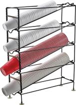 Rack dispensador de copos Winco CDR-4 de 4 camadas para 240 mL a 1300 mL Rack dispensador de copos Winco CDR-4 de 4 camadas para 240 mL a 1300 mL