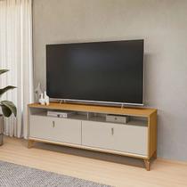 Rack Dubai 1.6 Sem Led Para Tv Até 70 Polegadas Linea Brasil Cor Tauari/off White Fosco Rack Dubai 1.6 Sem Led Para Tv Até 70 Polegadas Linea Brasil Cor Tauari/off White Fosco
