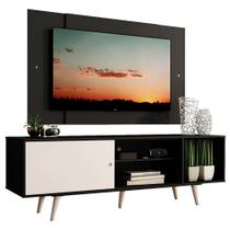 Rack Dubai com Pés e Painel Tv até 58" Preto/branco Madesa