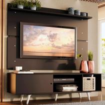Rack Dubai e Painel para TV até 65" Preto e Branco Madesa