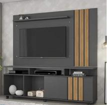 Rack e Painel Atraente Tv 70" JCM Movelaria - Grafite/Cinamomo