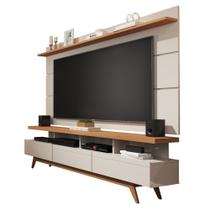 Rack e Painel Giga Vivare Wood 1.8 Off White/Nature TV72