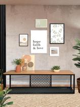 Rack Elegance com tela 150 cm Estilo Industrial