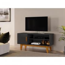 Rack Elegante Para Tv Harmonizando Design E Funcionalidade Preto