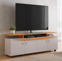 Rack Elogio Para Tv Até 65" JCM Movelaria - Off/Cinamomo