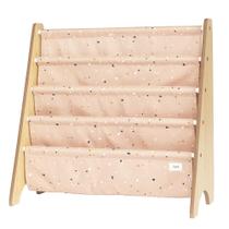 Rack em Material Reciclado para Livros Estampa Terrazzo Rosé 3 Sprouts