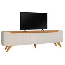 Rack em MDF e MDP Grecia 4 Portas 1 Gaveta Off White e Naturalle - Mavaular