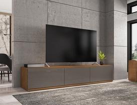 Rack Eros 1.80 Cinza/Perola Noce - Casa D Móveis Rack Eros 1.80 Cinza/Perola Noce - Casa D Móveis