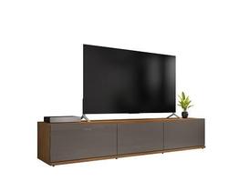 Rack Eros 1.80 Cinza/Perola Noce - Casa D Móveis Rack Eros 1.80 Cinza/Perola Noce - Casa D Móveis