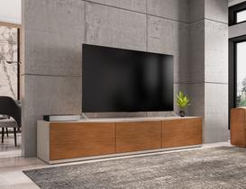 Rack Eros 180cm 2 Portas 1 Gaveta para Tv até 60 Polegadas Cedro com OffWhite - Rede Móveis