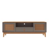 Rack Esmeralda Cinza Pérola e Noce 160 cm