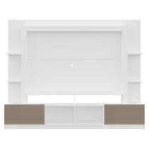 Rack Estante com Painel 65 e 2 Portas Oslo Branco Rack Estante com Painel 65 e 2 Portas Oslo Branco