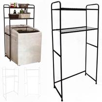 Rack Estante Lavanderia Maquina de Lavar Organizaçao Prateleira Aço Preto ou Branco Cortelux Rack Estante Lavanderia Maquina de Lavar Organizaçao Prateleira Aço Preto ou Branco Cortelux