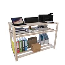 Rack Estante Vazado Multiuso de Madeira Estilo Industrial