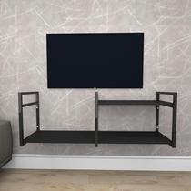 Rack estilo industrial aço cor preto prateleiras 30 cm cor preto modelo ind07prk