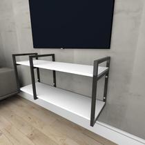 Rack estilo industrial aço cor preto prateleiras 30cm cor branca modelo ind19brk Rack estilo industrial aço cor preto prateleiras 30cm cor branca modelo ind19brk