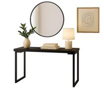 Rack Estreito Preto Industrial Design Moderno, Produção Própria Magalu