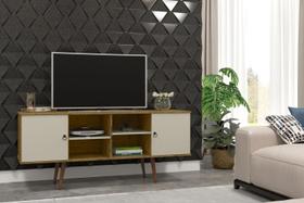 Rack Estrela Nature/Off White - Patrimar Móveis