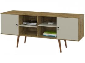 Rack Estrela Nature/Off White - Patrimar Móveis Rack Estrela Nature/Off White - Patrimar Móveis