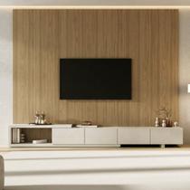 Rack Extensível com Painel TV 86 Polegadas 280x250cm Aruá CabeCasa MadeiraOriginals Marrom/Offwhite Rack Extensível com Painel TV 86 Polegadas 280x250cm Aruá CabeCasa MadeiraOriginals Marrom/Offwhite