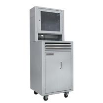 Rack fechado para computador com visor de acrílico - RLL-89 (Cinza)