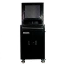 Rack fechado para computador com visor de acrílico - RLL-89 (Preto)
