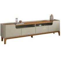 Rack Flip 180cm 4 Portas para TV até 75 Polegadas Patrimar Cor Off White Cinamomo