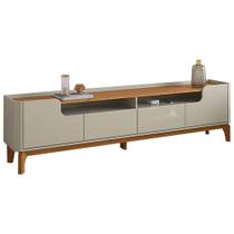 Rack Flip 220cm 4 Portas para TV até 75 Polegadas Patrimar Cor Off White Cinamomo