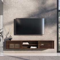 Rack Flutuante TV 75 Moderno Madeira 175 cm Castanho Rian Rack Flutuante TV 75 Moderno Madeira 175 cm Castanho Rian