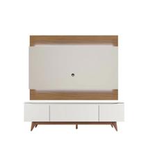 Rack Flynt com Painel Lincoln 184 cm - Natural c/ Off White Fosco