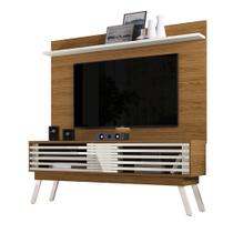 Rack Francis Porta de Correr + Painel para TV Até 60 Polegadas Naturale/ Off White - Bela Móveis