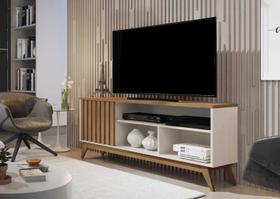 Rack giga "wood malbec" ripado 1,36 off white / freijo