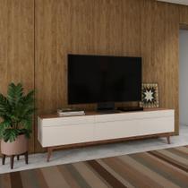 Rack Glasgow I 3 GV Off White com Freijó Touch 218 cm Rack Glasgow I 3 GV Off White com Freijó Touch 218 cm