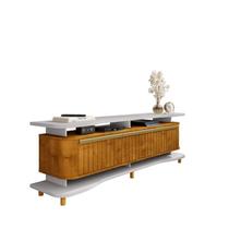 Rack Guarapari Para Tv de 75" Off-Whote/Natualle Fresado - Bechara