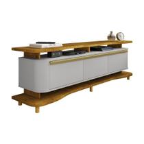 Rack Guarapari TV 75 Polegadas com Pés de Madeira Maciça