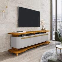 Rack Guararapi Para Tv Até 75 Polegadas Naturalle Off White - BECHARA MÓVEIS Rack Guararapi Para Tv Até 75 Polegadas Naturalle Off White - BECHARA MÓVEIS