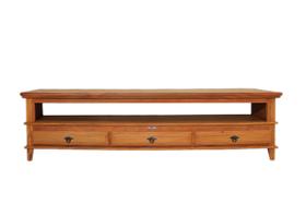 Rack Guillermo 200cm para Sala de Tv Madeira Maciça Peroba Rosa